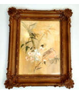 Japanese Quail Nature Print 18x22&quot; L. Gaydos Framed Asian Chinoiserie Bi... - €111,75 EUR