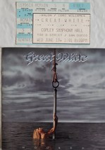 Great White &#39;Hooked&#39; CD w/ June 19 1991 Copley Symphony Hall Ticket Stub  - £36.73 GBP