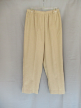 Alfred Dunner pants pull-on 16P beige  straight leg inseam 27&quot; - $15.63