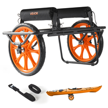 VEVOR Kayak Cart, 330lbs Load, Canoe Cart, 15" Solid Rubber Tires &amp; Kick... - $85.90