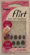  Nail Art Gellies Stickers/Decals Leopard Print+Flowers. 30 Pc Fing&#39;rs Flirt - £7.65 GBP