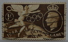 Vintage Stamps British 1 One Shilling Olympics Great Britain Uk England X1 B3 - £1.33 GBP