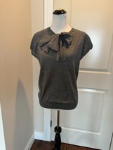 Christian Dior Gray Cashmere Silk Blend Cap Sleeve Sweater SZ 10 EUC - £118.99 GBP
