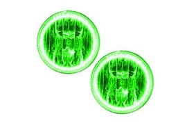 Fits Oracle 08-14 Dodge Challenger LED Green Halo Rings Fog Lights Bulbs - $105.40
