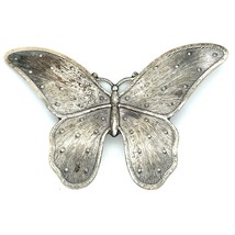 Vintage Sterling Signed Beau Detailed Intricate Butterfly Shape Designer Brooch - $59.40