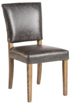 Dining Chair Richmond Pair Brindled Ash Top Grain Leather Birch Wood - £1,754.03 GBP