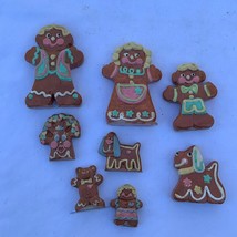 Gingerbread Family Porcelain Christmas Figurines - 1980s Decoration - £8.88 GBP