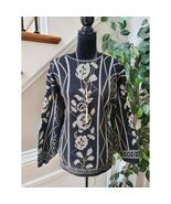 Dana Scott Women&#39;s Black Acrylic Round Neck Long Sleeve Pullover Sweater... - $508.49 MXN