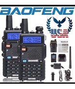 US 2x Baofeng UV-5R Dual-Band V/UHF FM Transceiver Ham Two-way Radio Sca... - $110.93 CAD