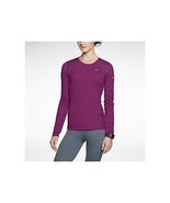 Nike Womens Miler Long-Sleeve Running Shirt Purple Medium 744743-547 Siz... - $38.97 CAD