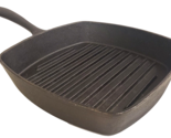 LENOX 10&quot; Square CAST IRON GRILL PAN FRYING SKILLET (With Handle) RARE C... - $109.99