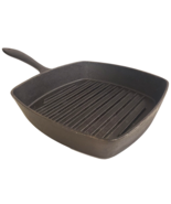 LENOX 10&quot; Square CAST IRON GRILL PAN FRYING SKILLET (With Handle) RARE C... - £87.16 GBP