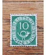 Germany Stamp Horn 10pfg Used 675 - $1.36 CAD