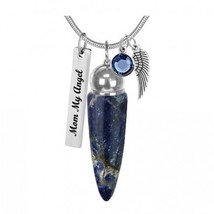 Sodalite Crystal Cremation Jewelry Urn - Love Charms™ Option - £51.91 GBP
