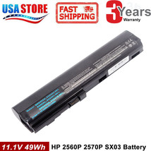 For Hp Elitebook 2560P 2570P Sx06 Sx03 Battery - 632421-001 632419-001 - £30.01 GBP