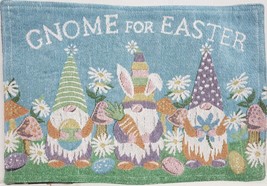 Set Of 2 Same Tapestry Placemats, 13&quot;x19&quot;, Gnomes &amp; Flowers,Gnomes For Easter,Wh - £11.76 GBP