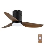 40-inch Ceiling Fan with LED Light and Remote Control, 6-Speed Modes - £89.16 GBP