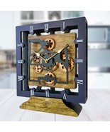 CANADA LINE DESK CLOCK SQUARE (HYBRID WALL) 10 INCH GOLD ANTIQUE - $79.99