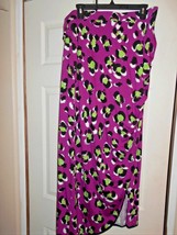 New Worthington Womens XL Multicolor Purple Willow Side Slit Skirt 35$ E... - £12.50 GBP