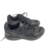 Reebok DMX Max Walking Shoes Mens 10.5 Black Leather Lace Up Low Top Comfort - $29.65