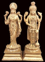 GuruVayuRappan With Goddess Laxmi Idol In Pure Solid Copper - 5 Inches - $182.26