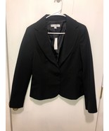 NWT New York &amp; Company Stretch Womens SZ 8 Black 2 Button Blazer Jacket ... - €18,90 EUR