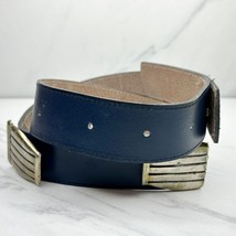 Bruno Val Vintage Blue Leather Concho Belt Size Small S Womens - $12.86