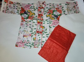 Vtg Fashion From Orient Japanese Child&#39;s Pajama Outfit Girl Size 10 - £13.57 GBP