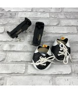 BABW Build A Bear Workshop Roller Skates Black White Oxfords Shoes Lace Up - £12.47 GBP