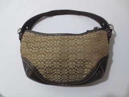 Womens COACH Signature C Canvas &amp; Leather Hobo Handbag - £39.28 GBP