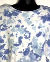 Time Tru Tie Dye Sweatshirt XXXL (22) Cotton Blue White Clouds French Terry Crew - $14.54