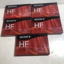 Sony Hf 90 Minute Blank Audio Cassette Tapes Normal Bias Lot Of 5 New Sealed - £10.22 GBP