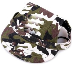 Camouflage Dog Baseball Cap Canvas Pet Hat Size Medium Camo New! - £7.71 GBP