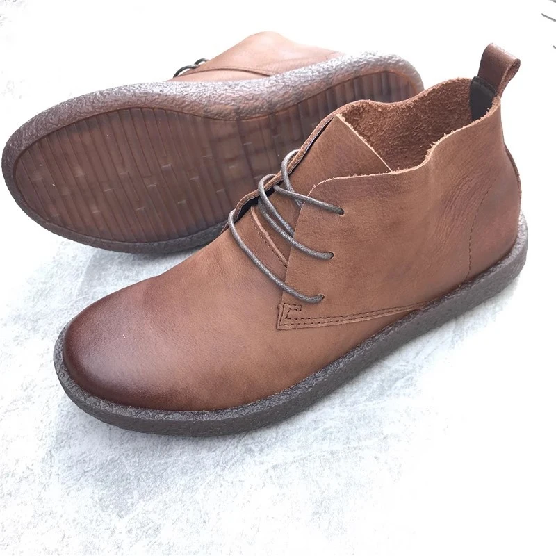 Vintage Man Riding Boot Genuine Leather Men Casual Sneaker Fashion Mens ... - $115.57