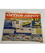 Office Depot vintage newspaper sale ad insert flyer computers phones fax... - €21,45 EUR