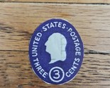 US Stamp George Washington 3c Used Violet Embossed Cut Out - $1.89