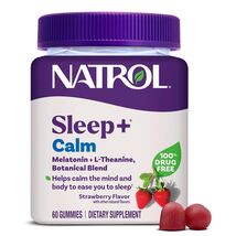 4/26 Natrol Sleep+ Calm Melatonin Gummies for Adults, Sleep Gummies, Str... - $12.86