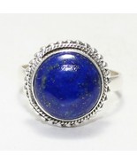 925 Sterling Silver Natural Lapis Lazuli Ring Handmade Jewelry Gemstone ... - £37.02 GBP