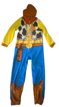 Toy Story Toddler Boy&#39;s Fleece Woody Costume Pajama Sleeper Halloween 7/8? READ - £13.97 GBP