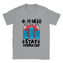 Stay hydrated kawaii funny t shirt T shir tee shirt school bottle of water - £21.87 GBP