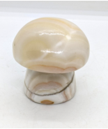 Windmill Towne The Karat Patch Vintage Onyx Hand Carved Mushroom Paperwe... - $13.52 CAD
