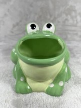 VTG Painted Ceramic Frog Scrubbie Holder Sponge Caddy Soap Dish Figural ... - $24.70