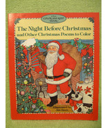 NIGHT BEFORE CHRISTMAS Poem COLORING BOOK Vtg 1985 JAN BRETT SANTA Moore... - £15.84 GBP