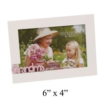 Personalised - Grandma 6 x 4 Cut Out Ivory Wooden Frame FW923GM - Engrav... - $13.60