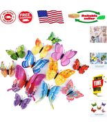 Gorgeous 3D Butterfly Wall Stickers, 24PCS, Durable and Reusable for Any... - $18.59 CAD