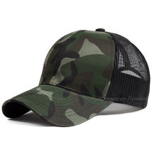 HOT Camouflage Plain Trucker Hat - Mesh Back Snapback Baseball Cap Solid... - £15.00 GBP