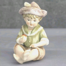 Vintage Andrea Sadek Porcelain Bisque Boy Piano Baby 4.5” Figurine #6682... - $9.65