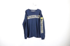 Vtg JanSport Mens XL Faded University of Michigan Spell Out Long Sleeve T-Shirt - $34.60