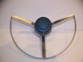 1967 68 Dodge Plymouth 3 Spoke Horn Ring &amp; Blue Cap Oem #2925442 Coronet Dart - £100.90 GBP