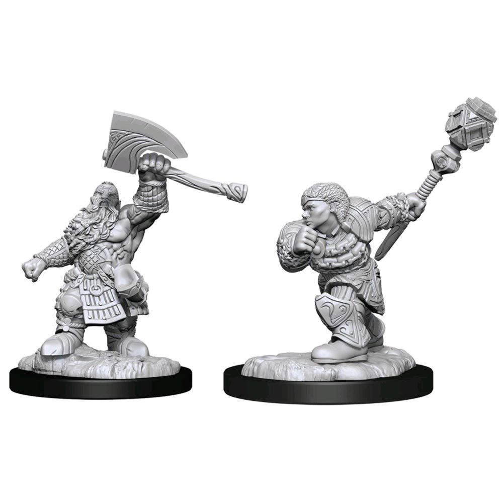 Magic the Gathering Miniatures: Dwarf Fighter &amp; Dwarf Cleric - $21.45